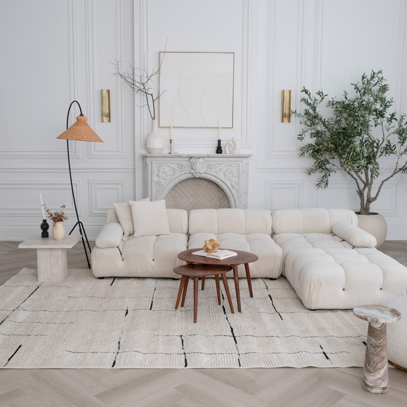 Terra Cream Vintage Medallion Area Rug