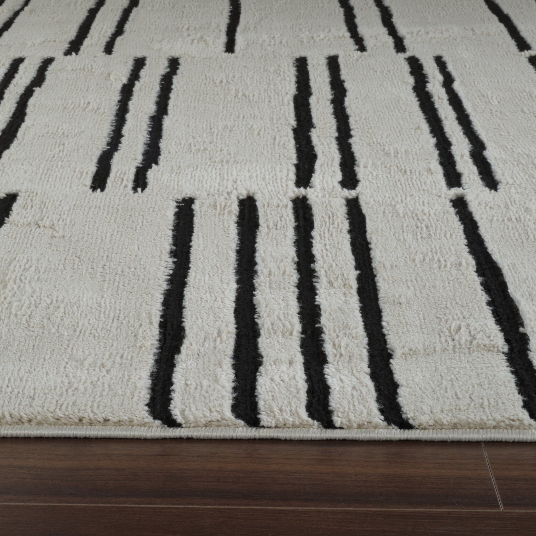Terra Cream Linear Stripe Rug – 5x8