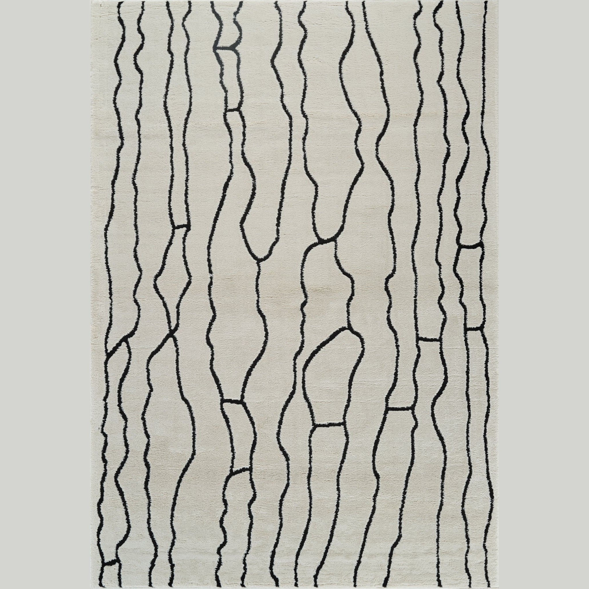 Terra Cream Modern Lattice Area Rug