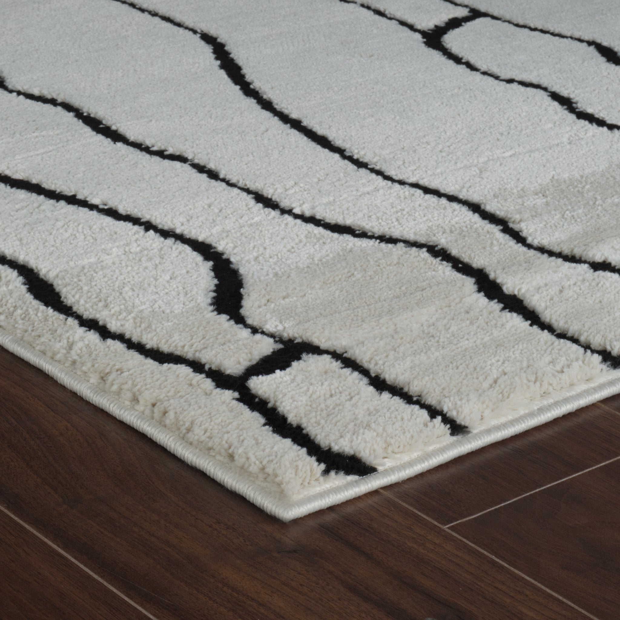 Terra Cream Modern Lattice Area Rug