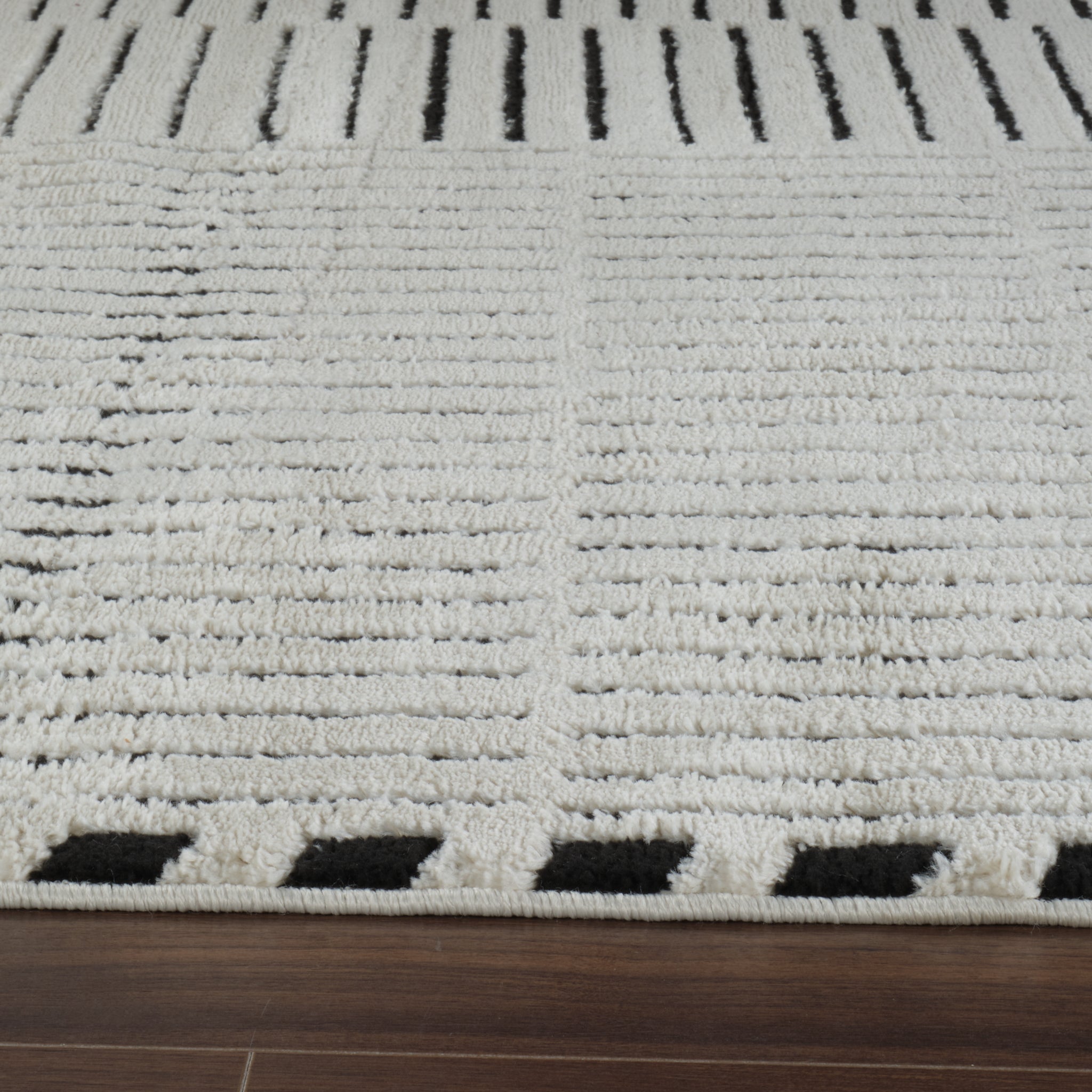 Terra Cream Abstract Striped Area Rug