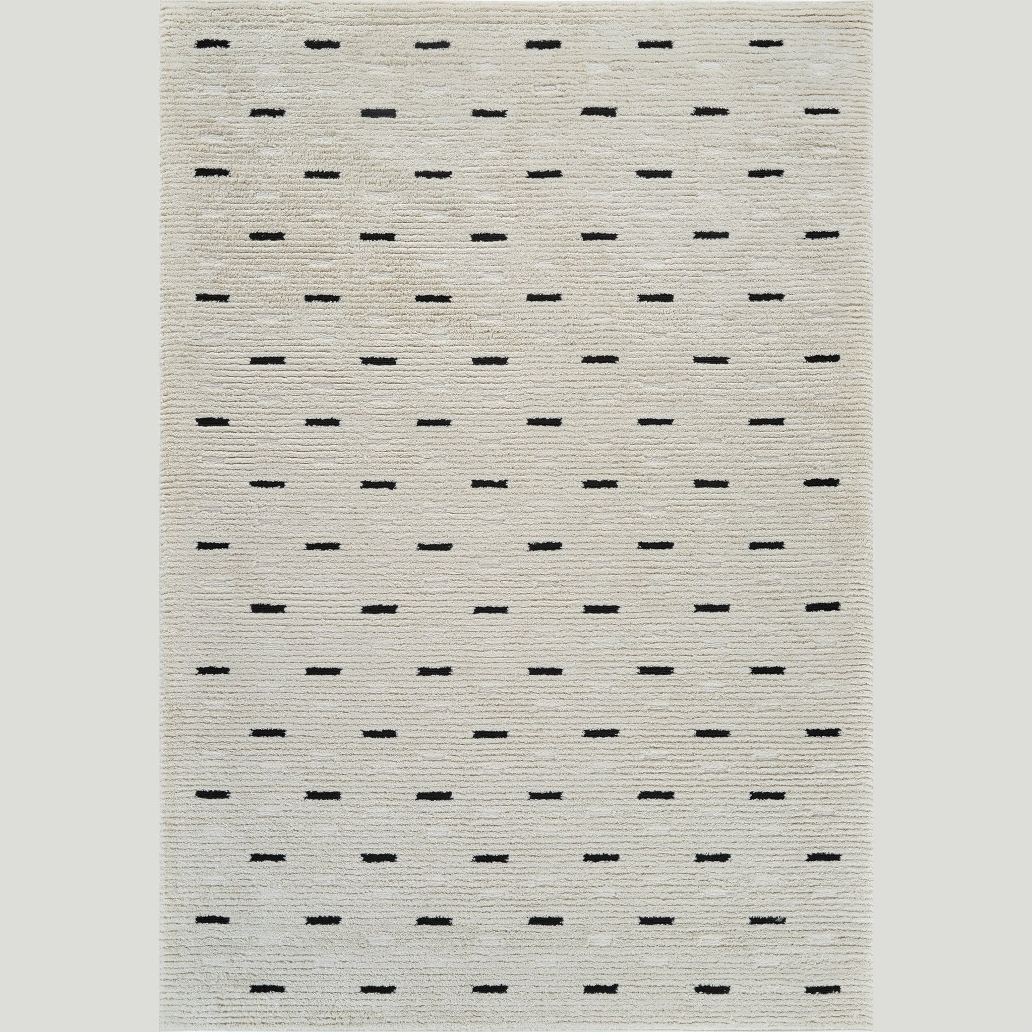 Terra Cream Modern Dot Textured Rug – 7x10