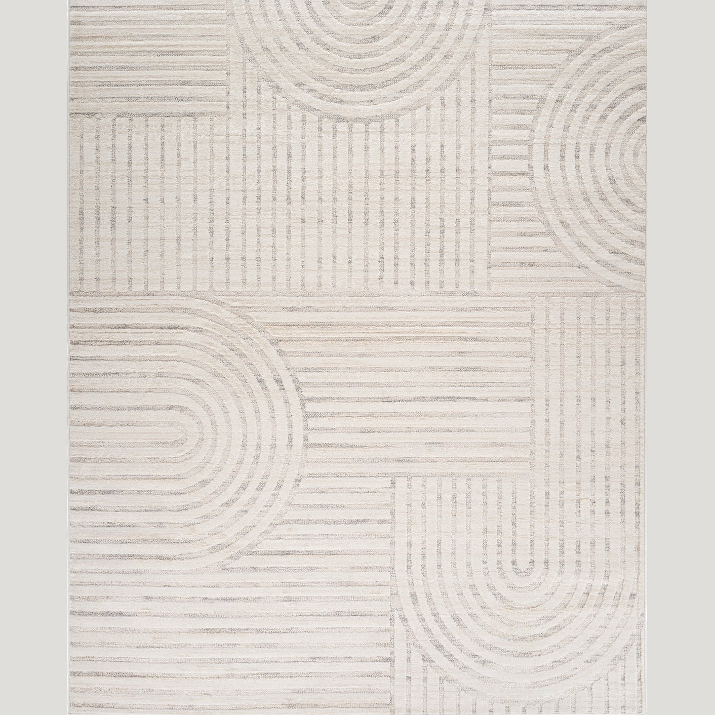 Tulum Beige Geometric Indoor Area Rug