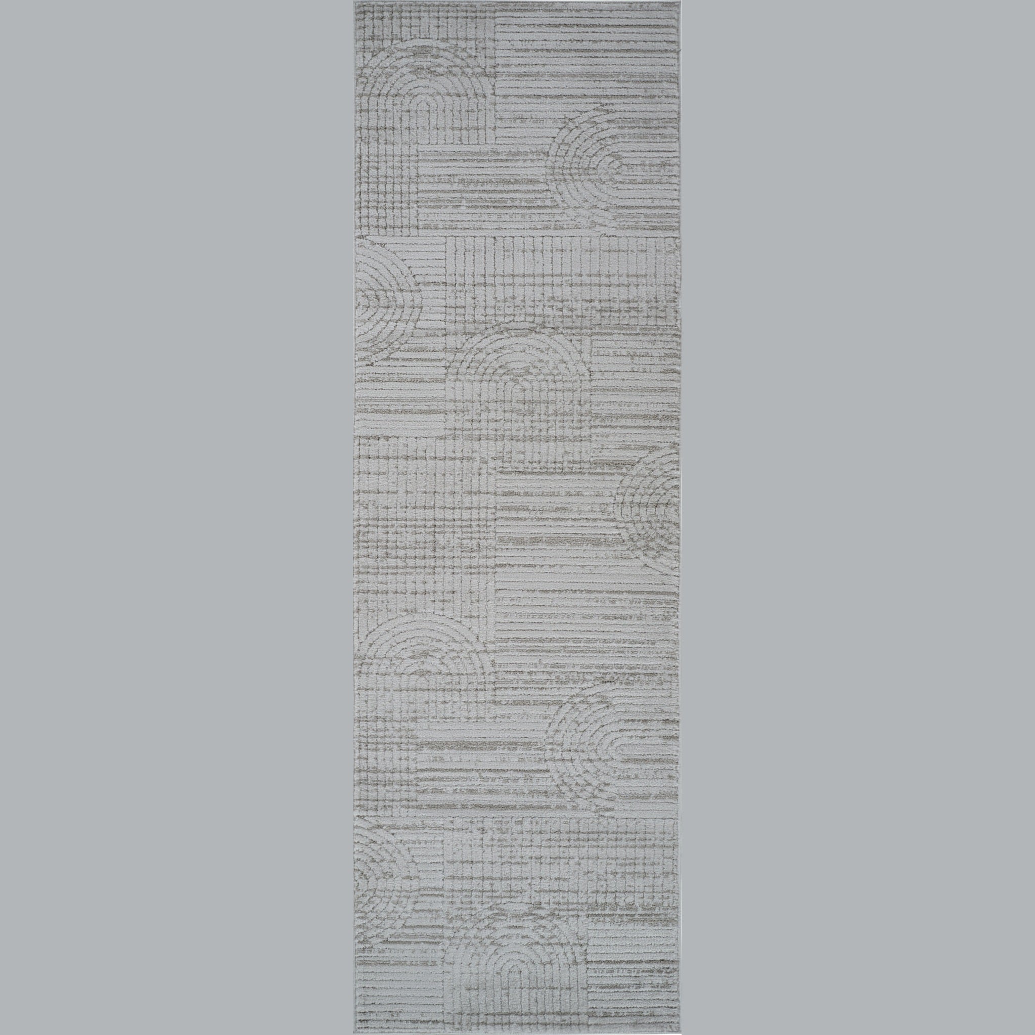 Tulum Grey Geometric Pattern Area Rug