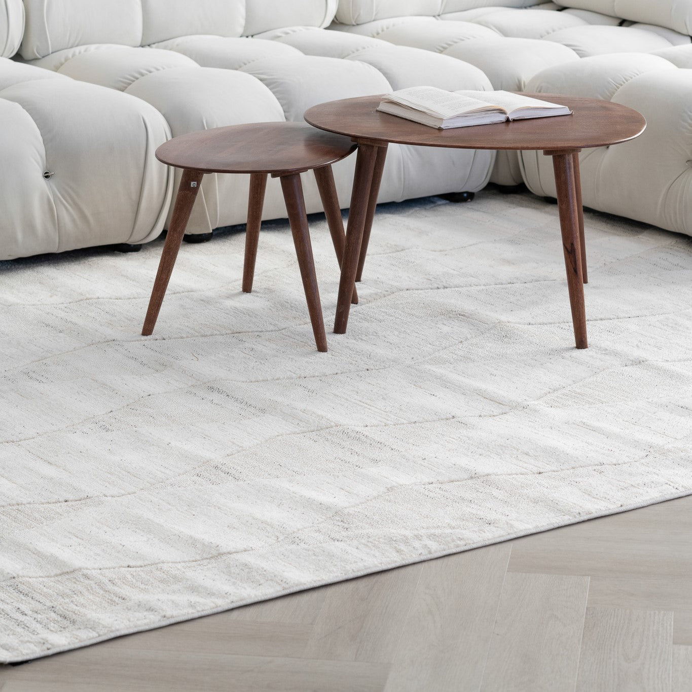 Tulum Cream Tribal Diamond Area Rug