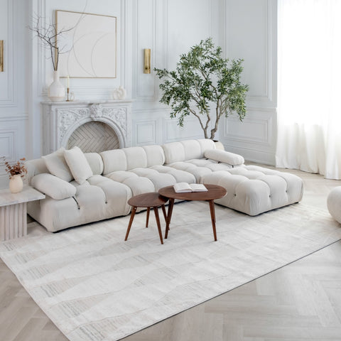 Tulum Cream Modern Area Rug