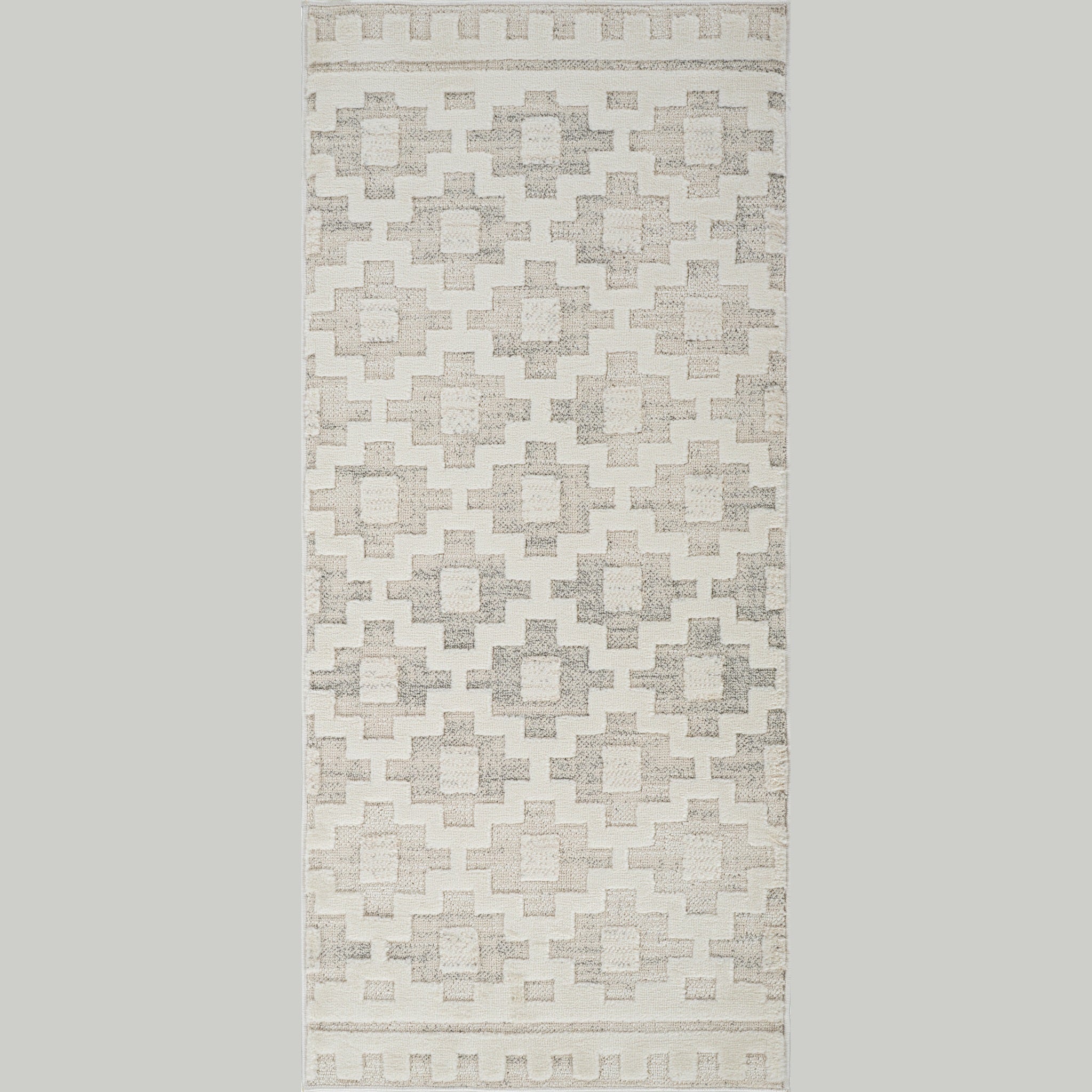 Tulum Beige Abstract Lines Area Rug