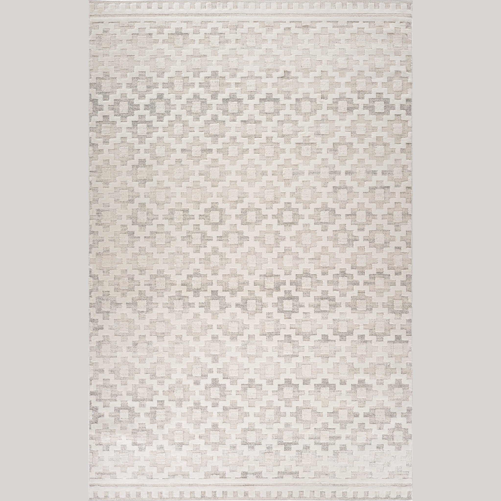 Tulum Beige Abstract Lines Area Rug
