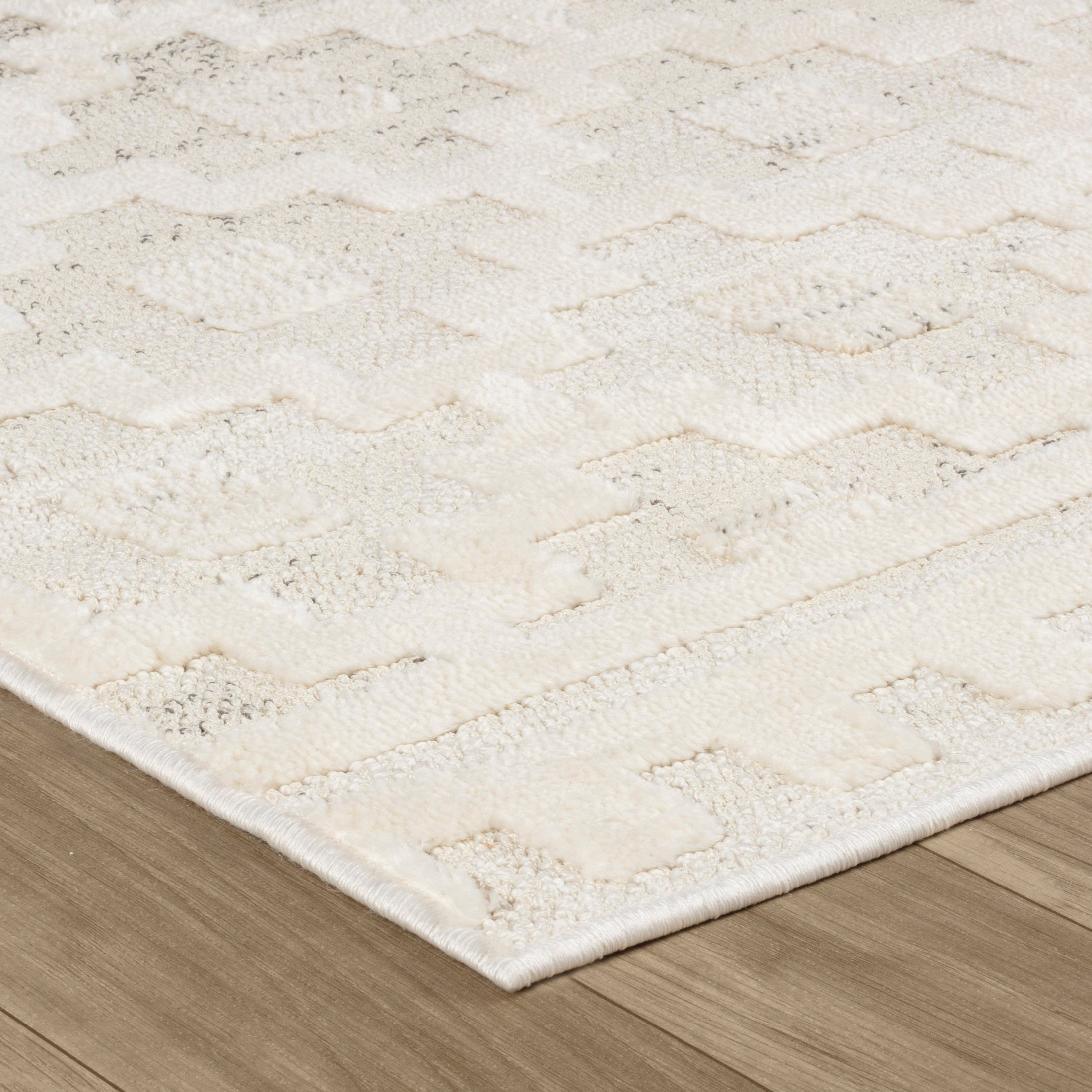 Tulum Beige Abstract Lines Area Rug