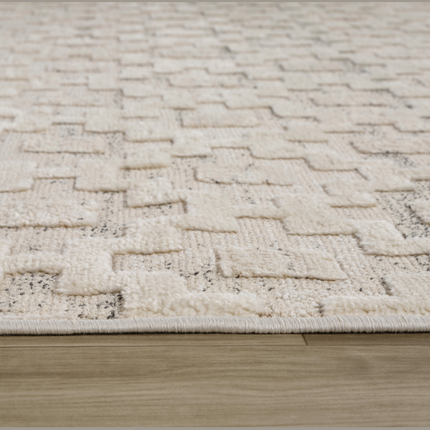 Tulum Beige Modern Area Rug – 5' x 8'