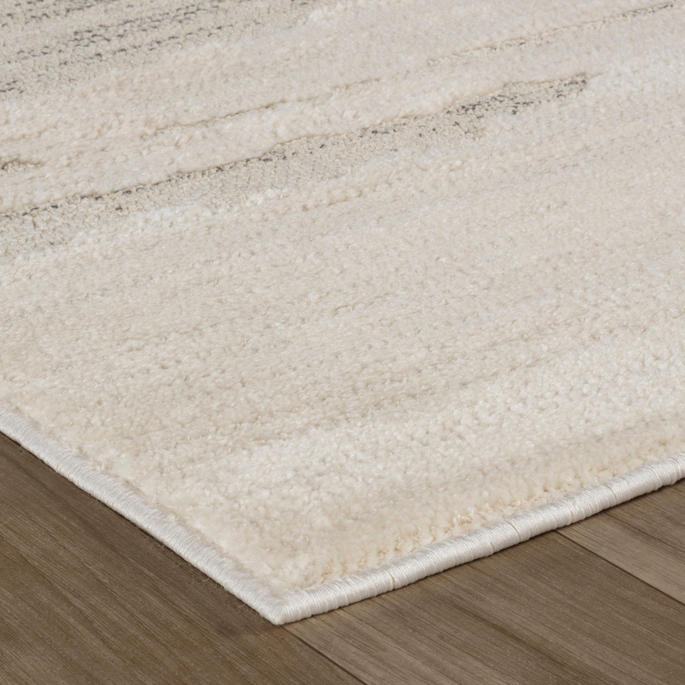 Tulum Beige Tribal Chevron Area Rug