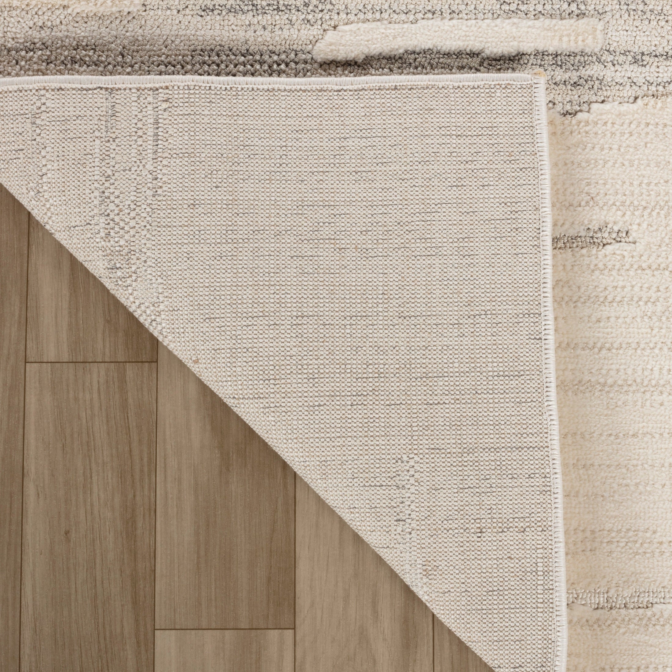 Tulum Beige Tribal Chevron Area Rug