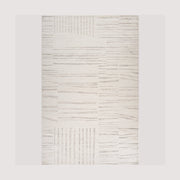 Tulum Beige Geometric Grid Area Rug