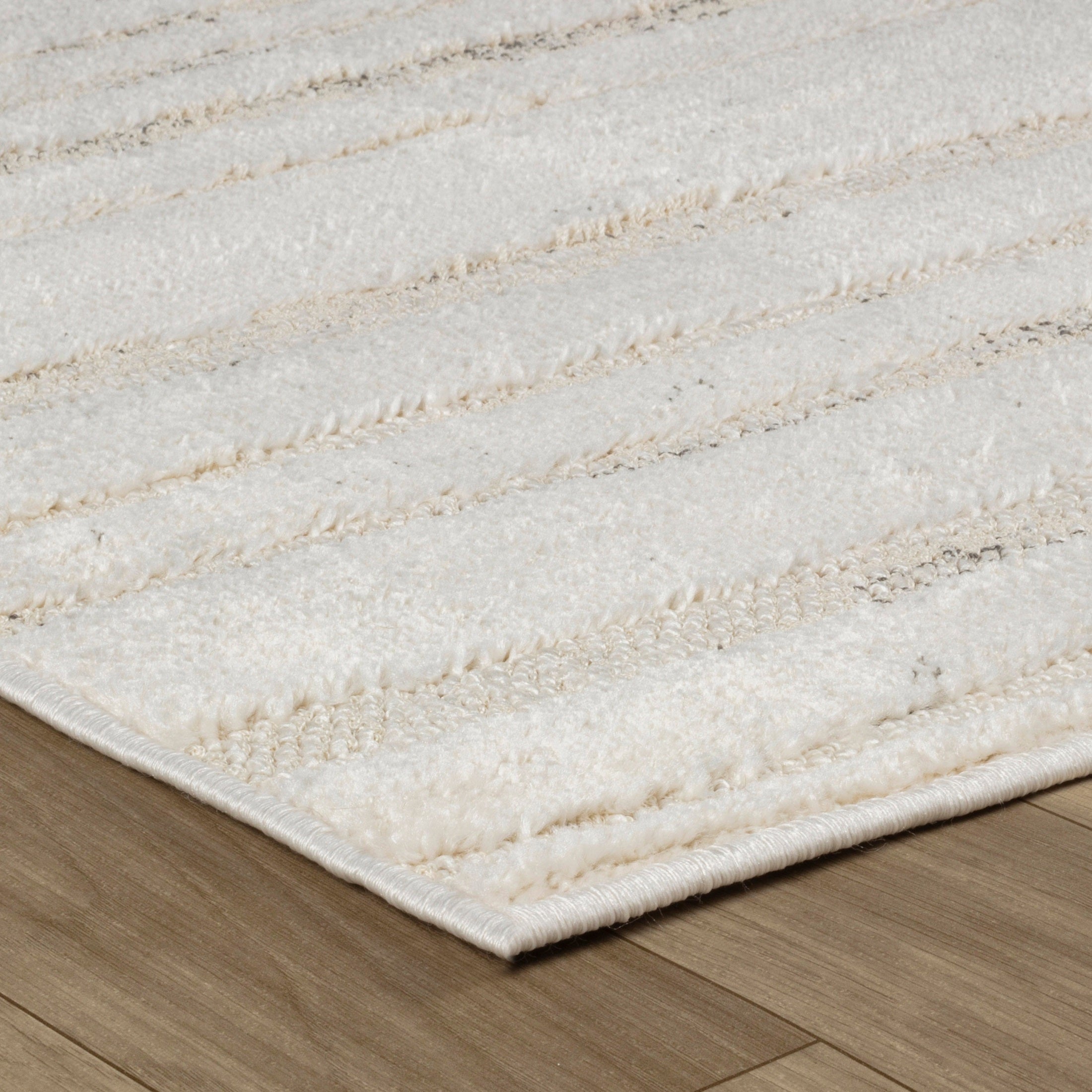 Tulum Beige Geometric Grid Area Rug