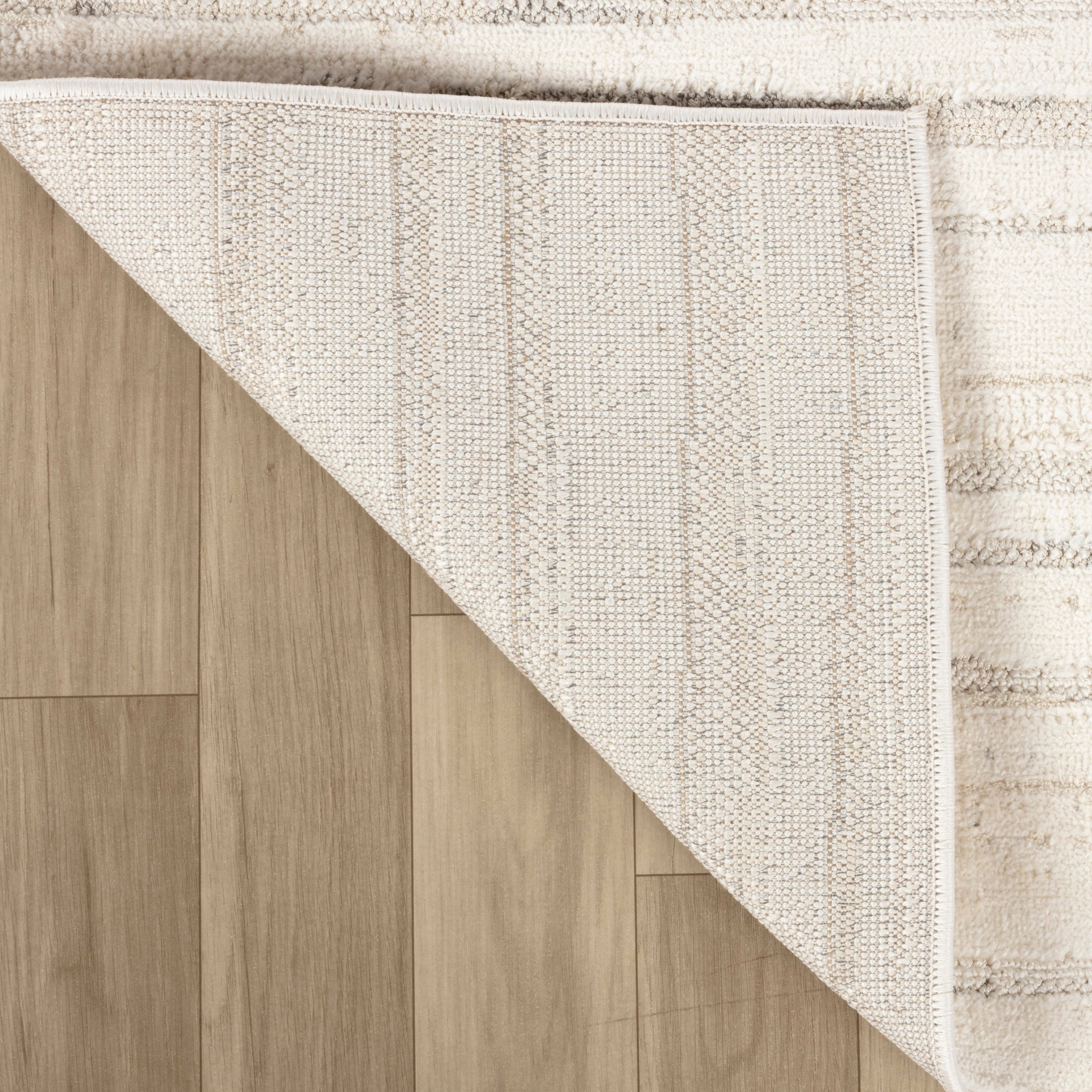 Tulum Beige Geometric Grid Area Rug