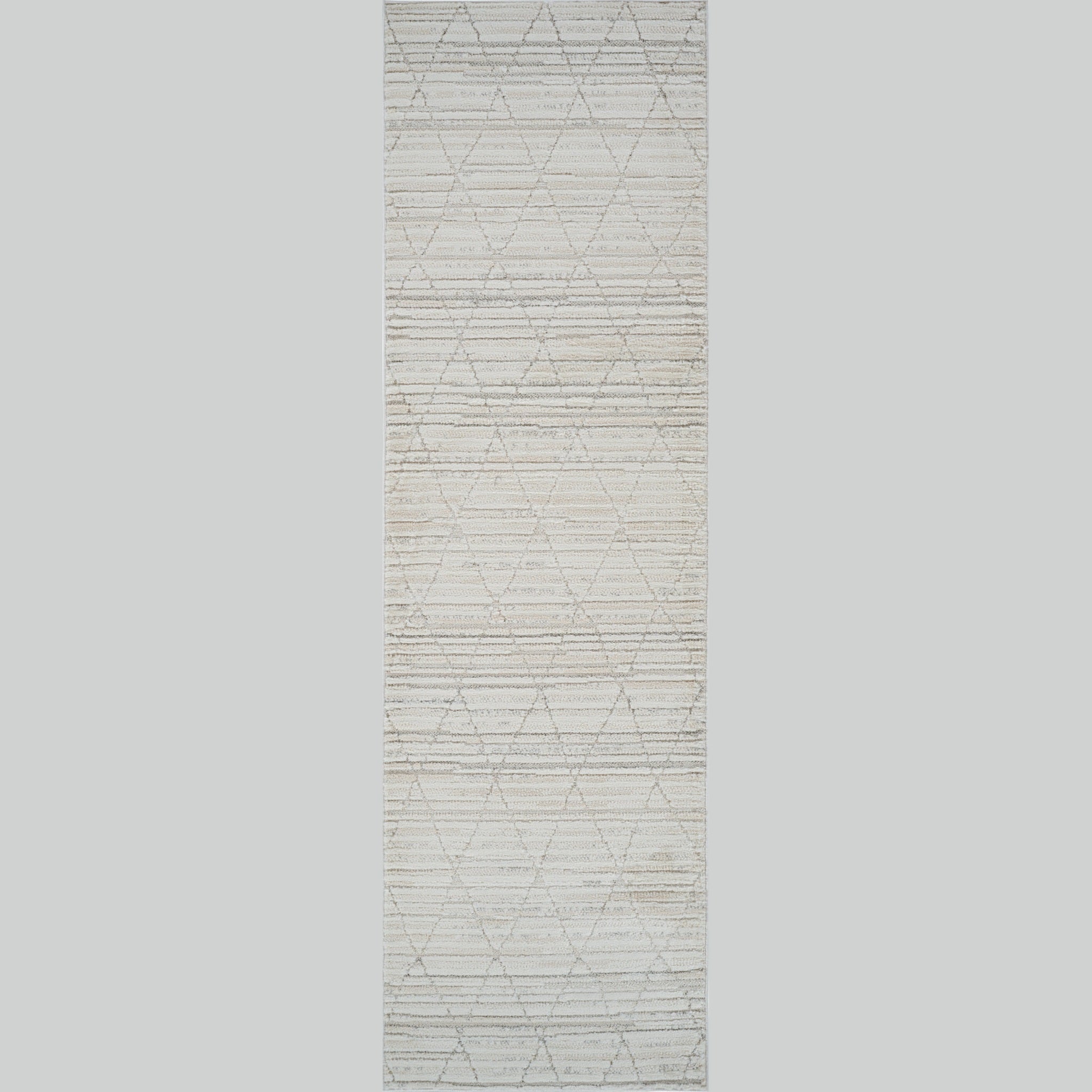 Tulum Beige Boho Diamond Area Rug