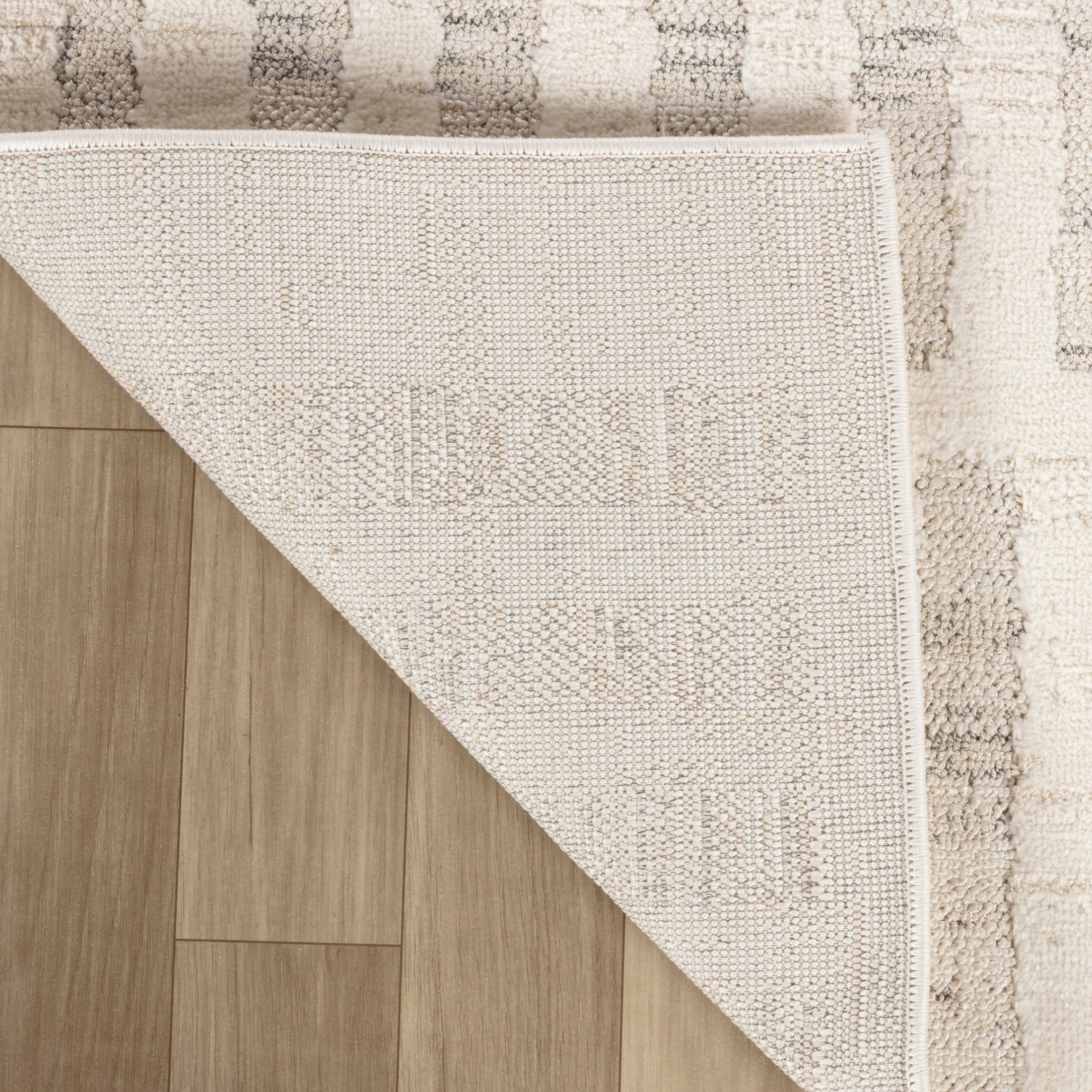 Tulum Beige Linear Modern Area Rug
