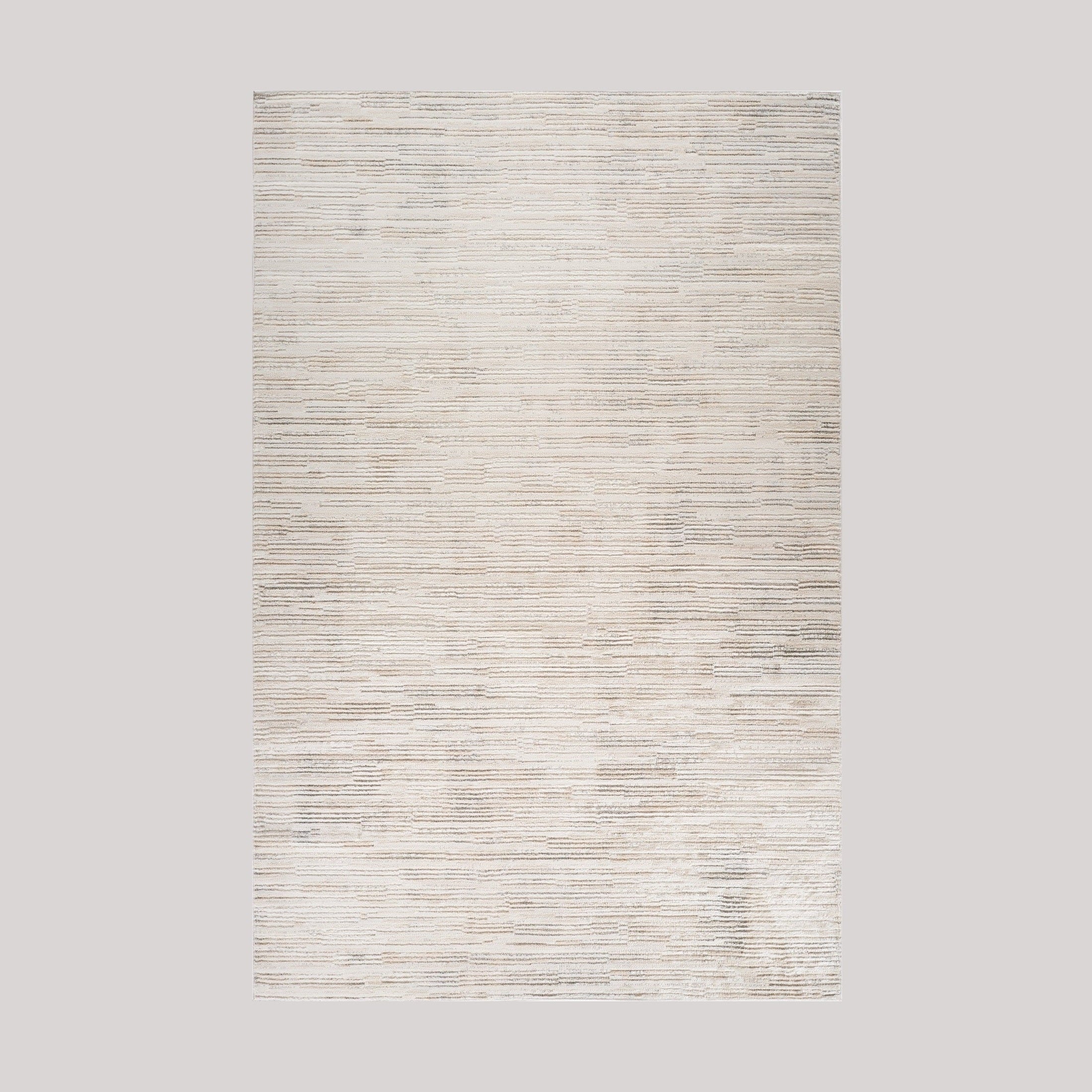 Tulum Beige Minimalist Chevron Area Rug