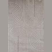 Utopia Grey Geometric Modern Area Rug – 5' x 8'