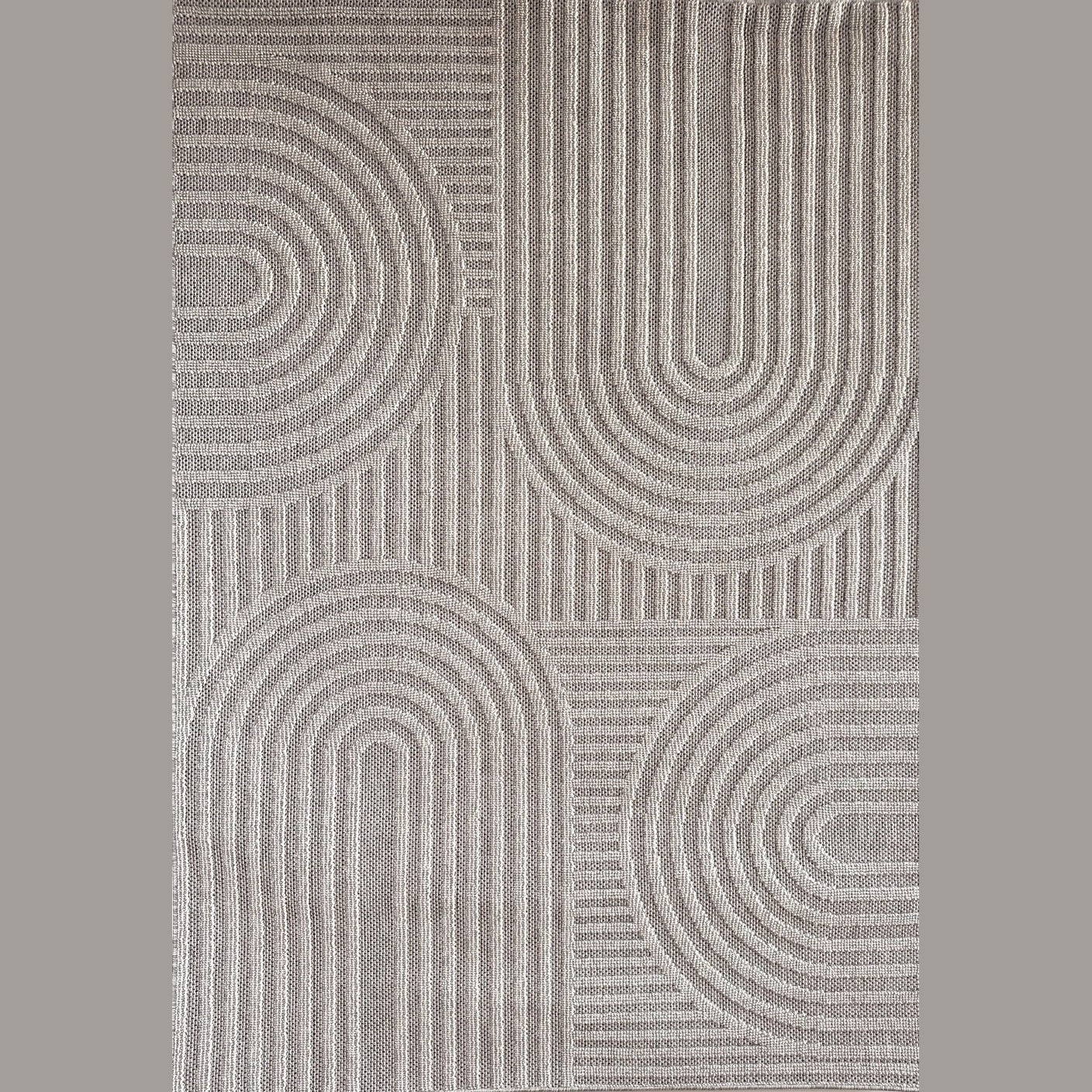 Utopia Grey Modern Wavy Lines Area Rug