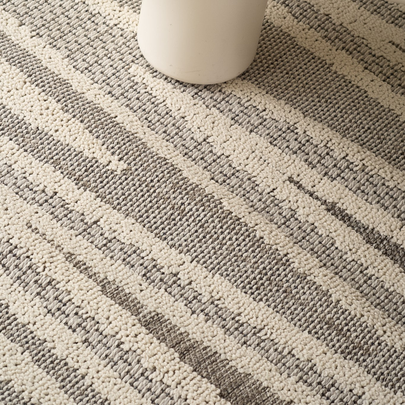 Utopia Grey Distressed Geometric Area Rug