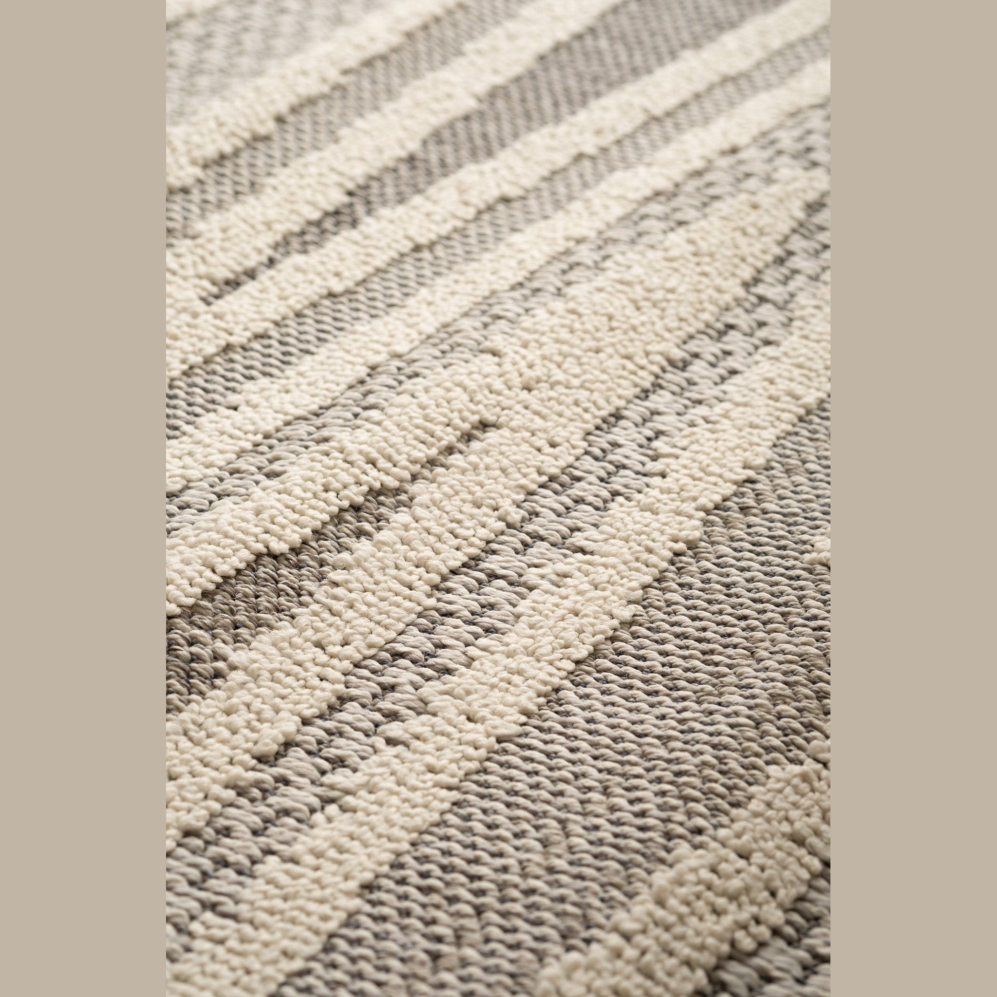 Utopia Grey Distressed Geometric Area Rug