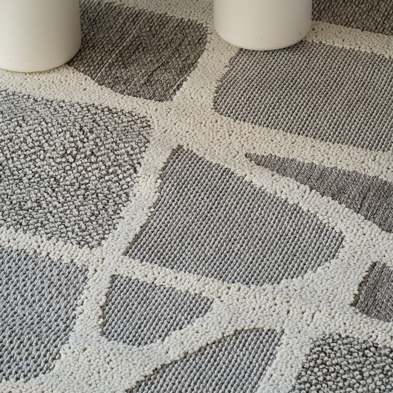 Utopia Grey Abstract Marble Area Rug