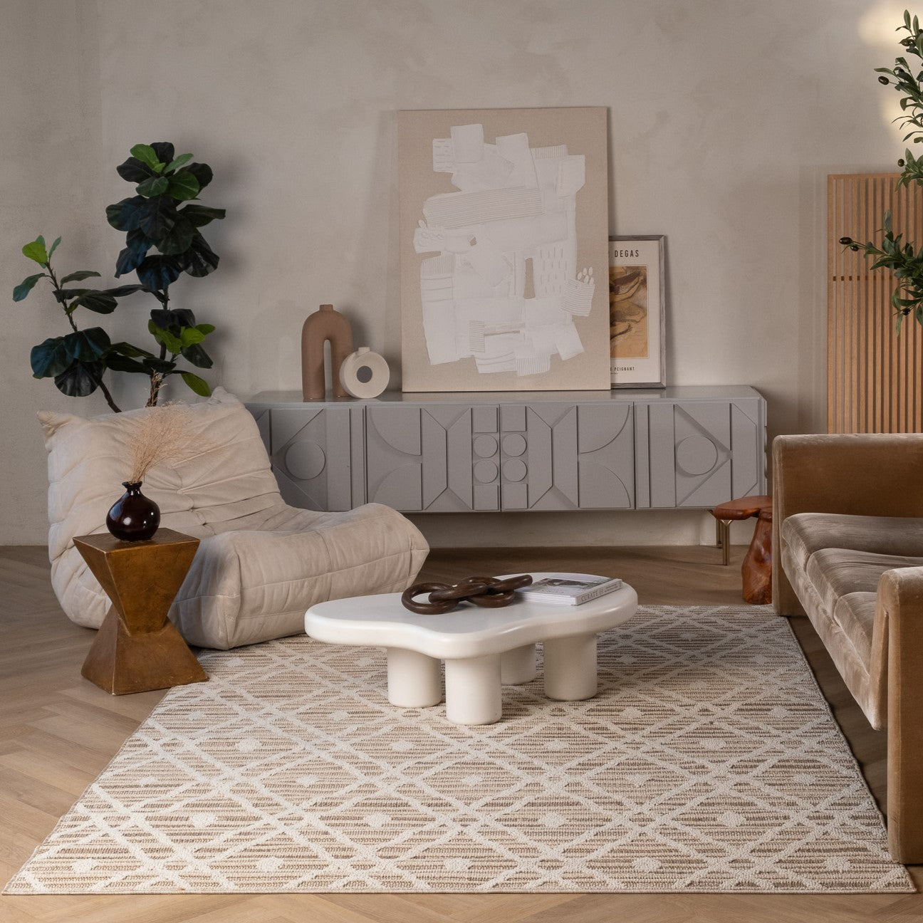 Utopia Brown Vintage Medallion Area Rug