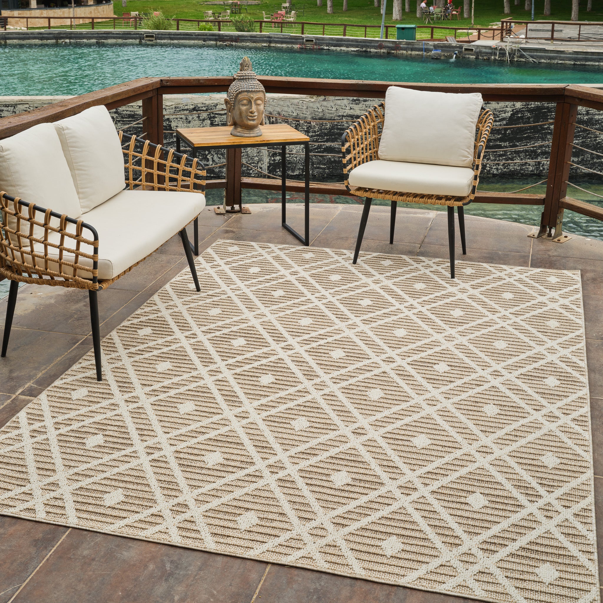 Utopia Brown Vintage Medallion Area Rug