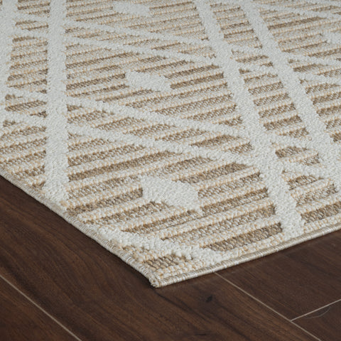 Utopia Brown Diamond Modern Area Rug – 5' x 8'
