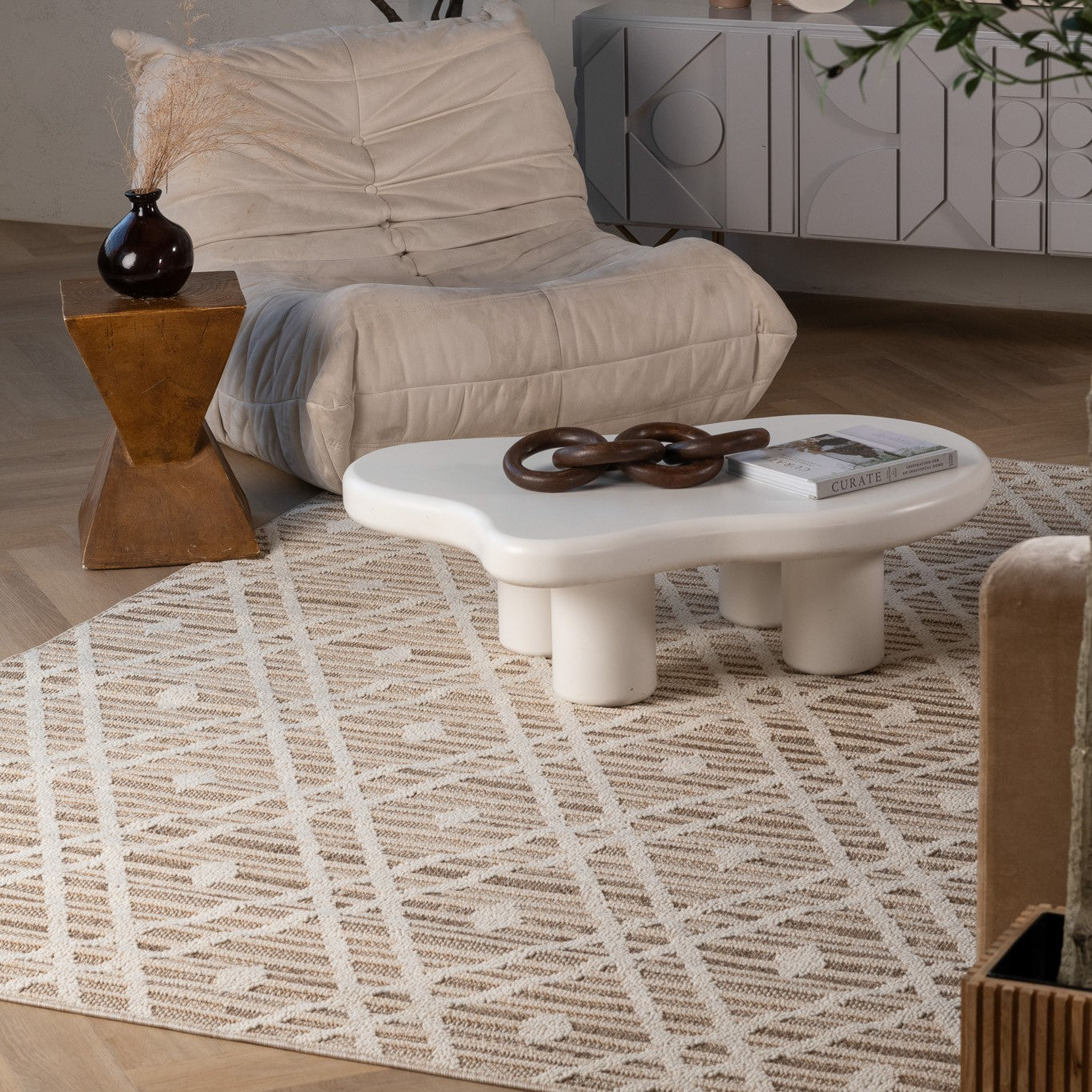 Utopia Brown Vintage Medallion Area Rug