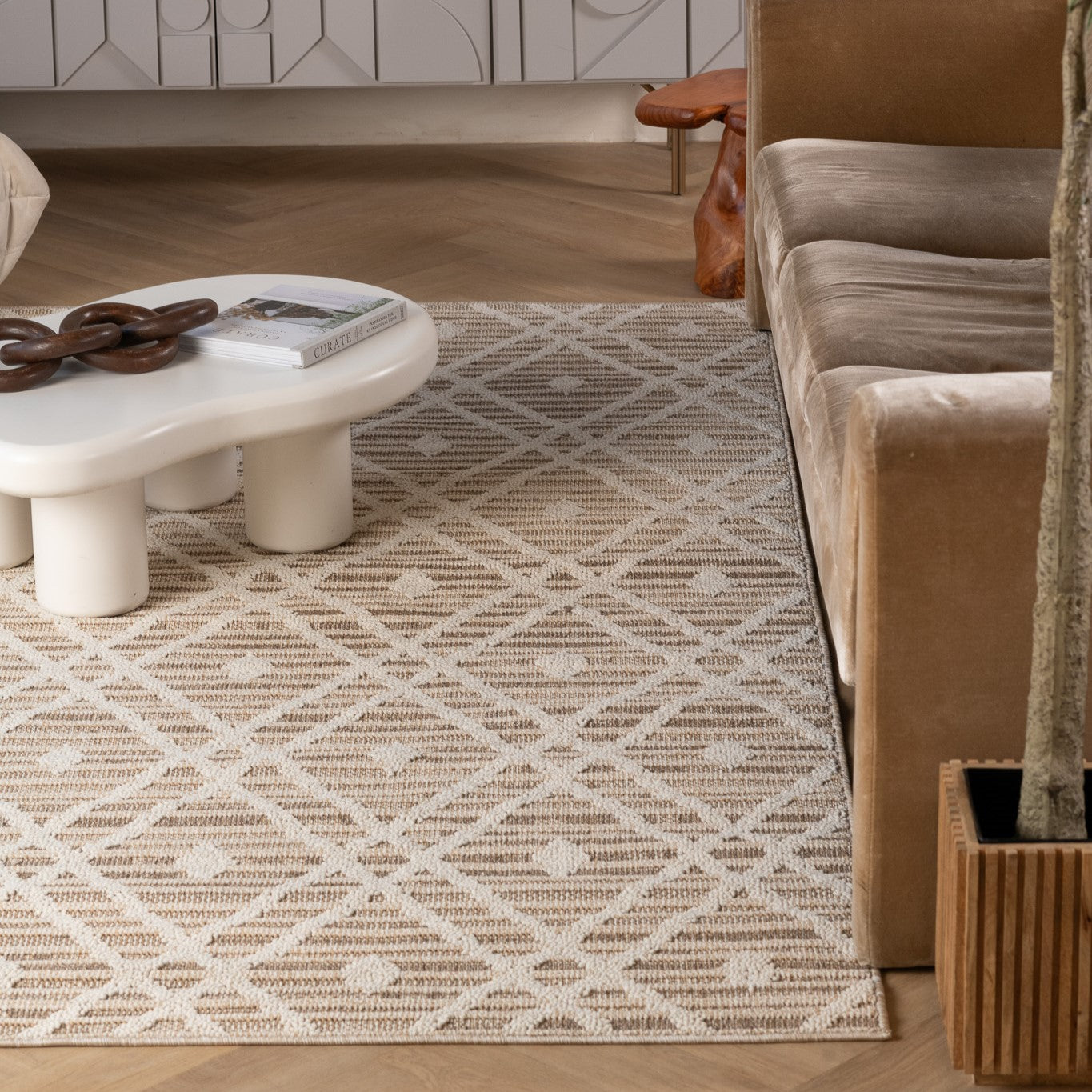 Utopia Brown Vintage Medallion Area Rug