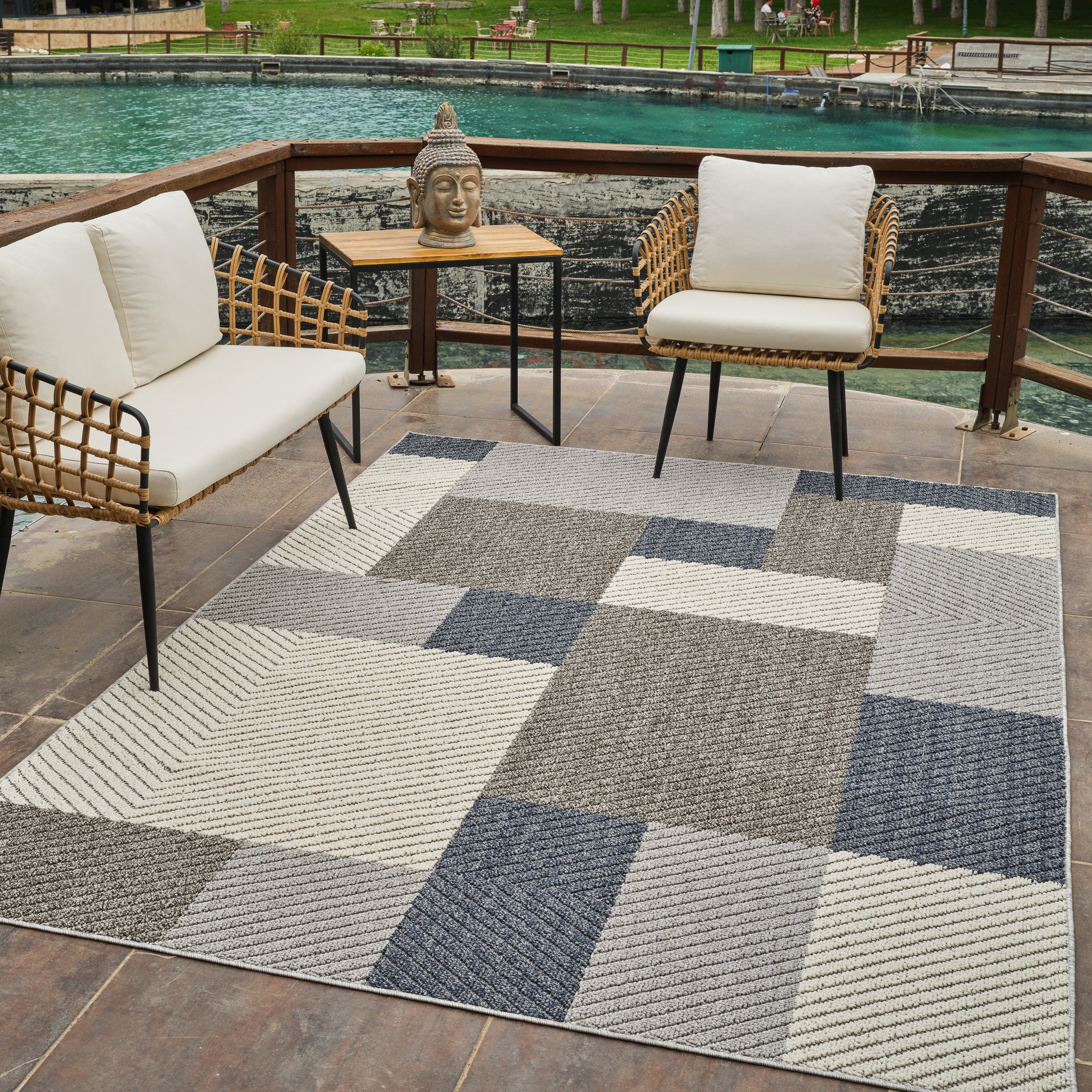 Utopia Grey Modern Abstract Area Rug