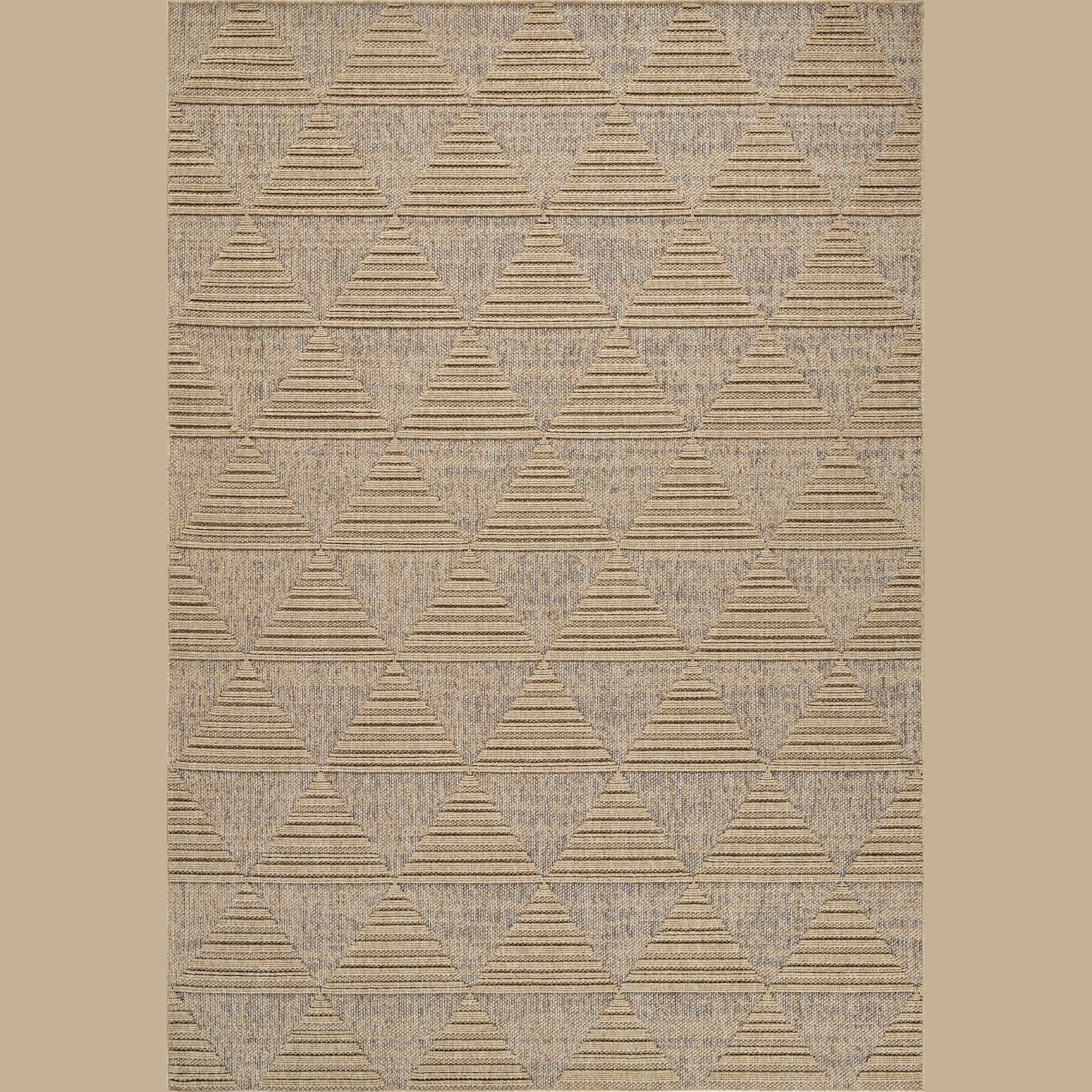 Utopia Beige Geometric Modern Area Rug