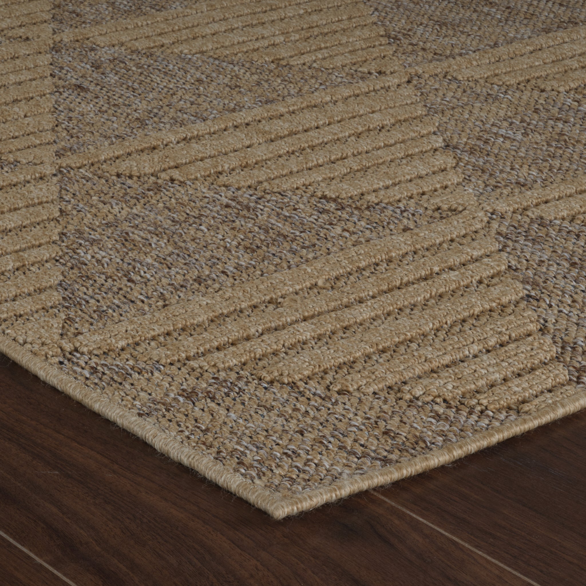 Utopia Beige Geometric Modern Area Rug