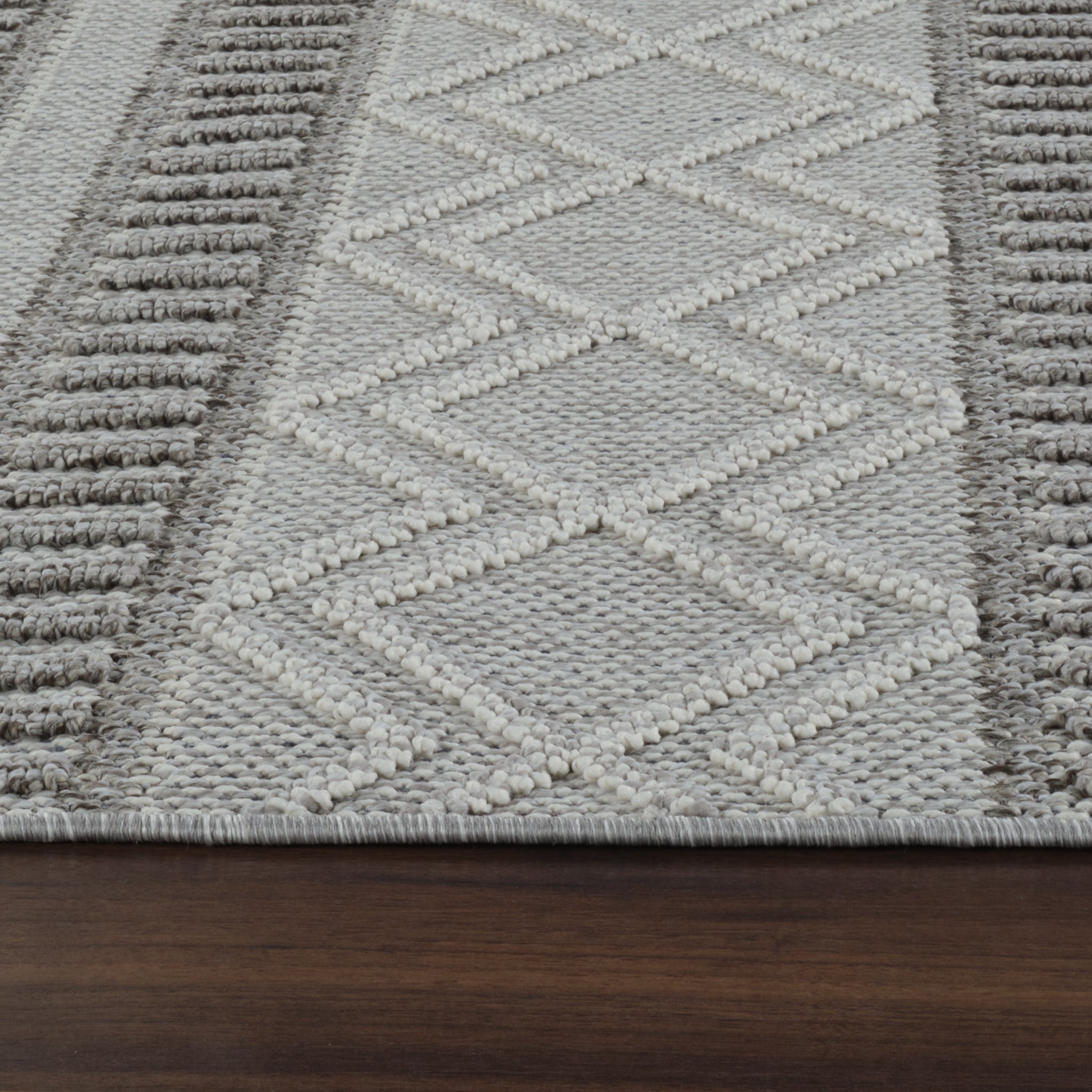 Utopia Beige Abstract Textured Area Rug