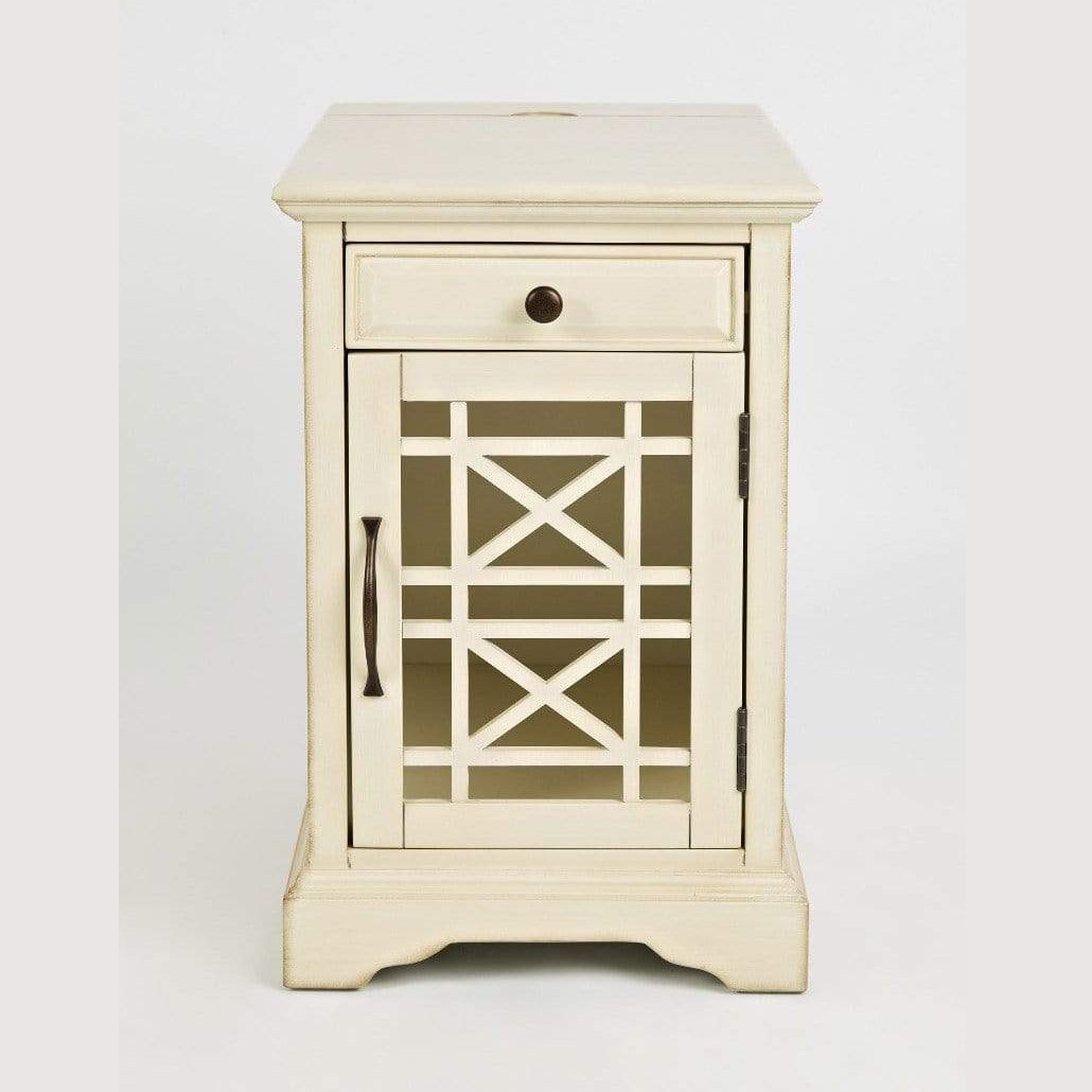 vendor-unknown Living Room Craftsman chairside table Cream (5349703123097)