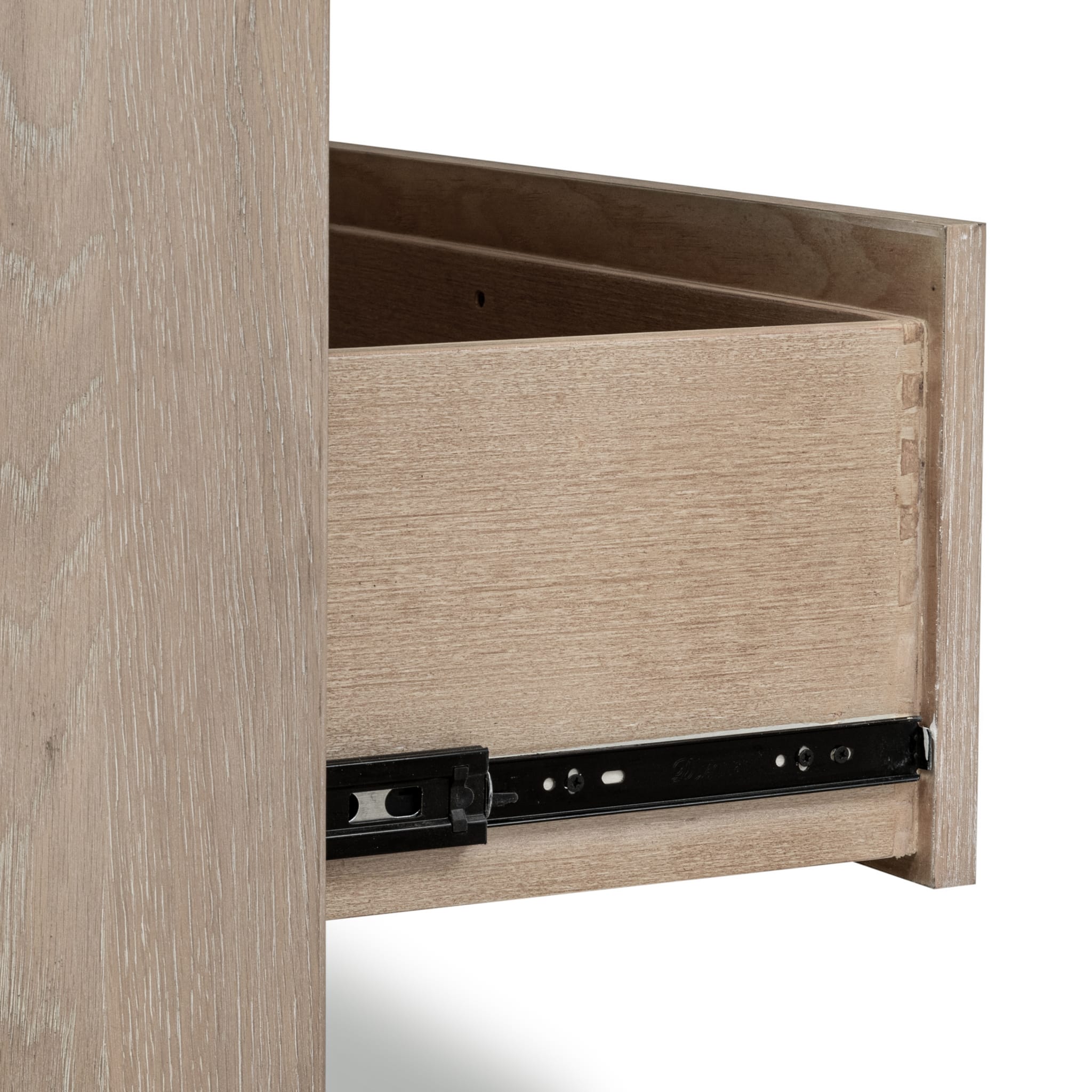 Gardenia Five Drawer Oak Wood Chest in Chai