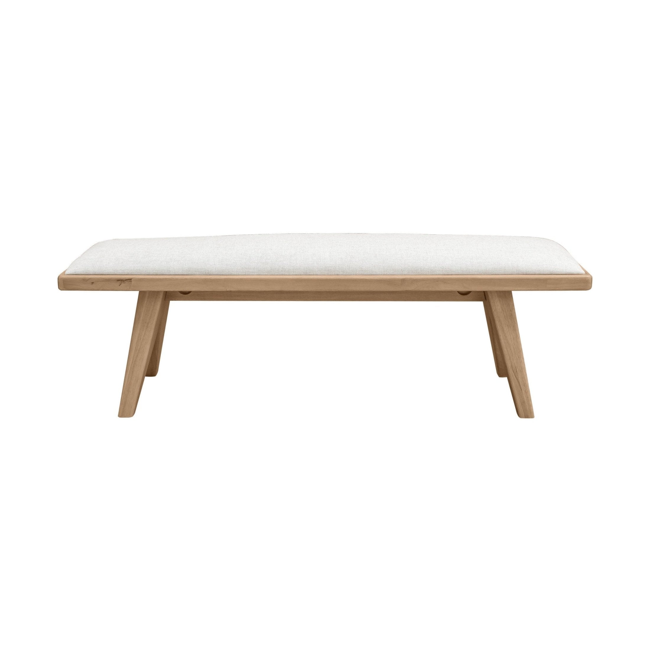 Sumire Upholstered Bench in Ginger and Natural Linen