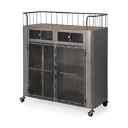 Gray Metal | Brown Wood_0