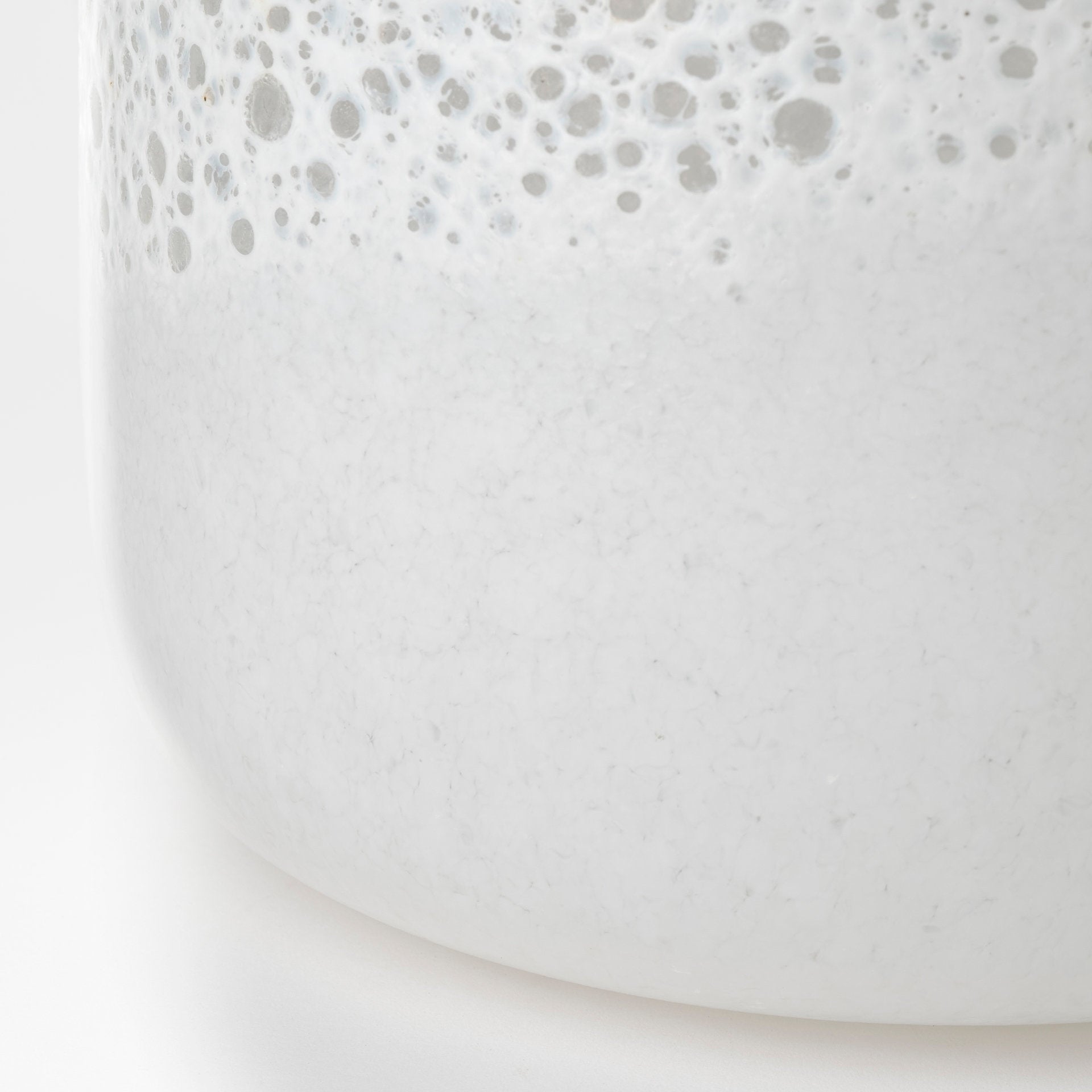 Pearl Short White Gold Rim Glass Vase