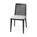 Cream Fabric |Black Wood (Side Chair)_0