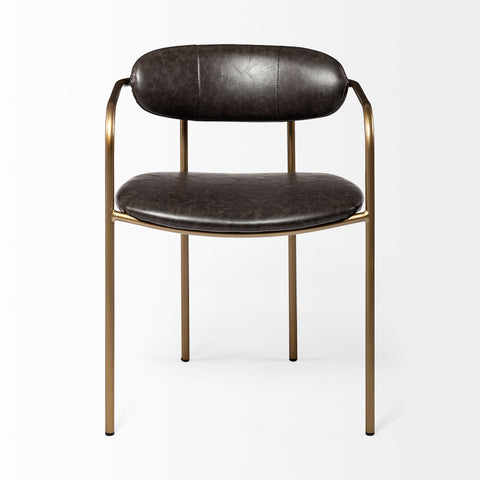 Brown Faux Leather | Gold Metal_1