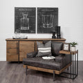 Brown Wood | Black Metal | C-shaped_7
