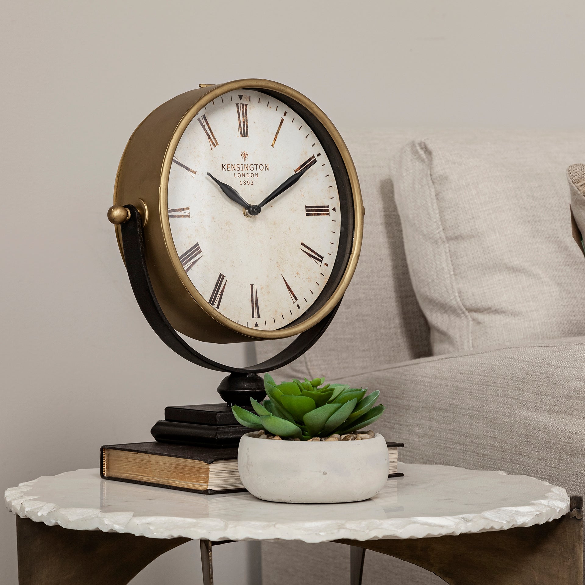 Houston Table Clock Accents Home