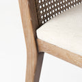 Cream Fabric |Brown Wood (Side Chair)_7