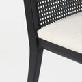 Cream Fabric |Black Wood (Side Chair)_7