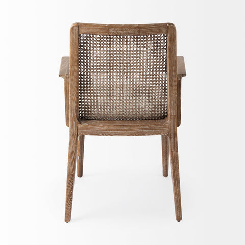 Cream Fabric |Brown Wood (Armchair)_3