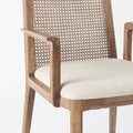 Cream Fabric |Brown Wood (Armchair)_5