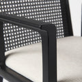Cream Fabric |Black Wood (Armchair)_5